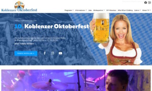 Screenshot Koblenzer Oktoberfest Webseite - WordPress Webdesign