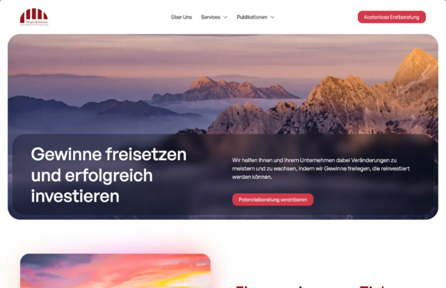 Screenshot Schmelzer Group Webseite - WordPress Webdesign