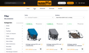 Screenshot Nusshold Webseite - Webdesign