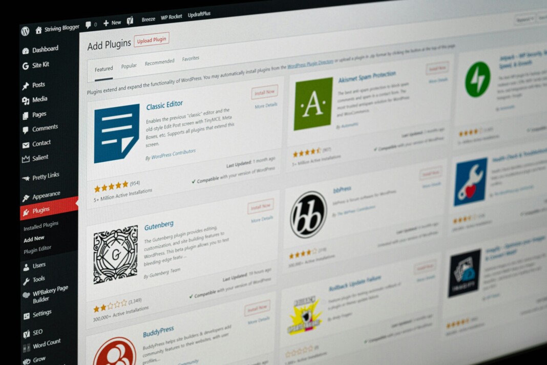 WordPress Screenshot WordPress Backend