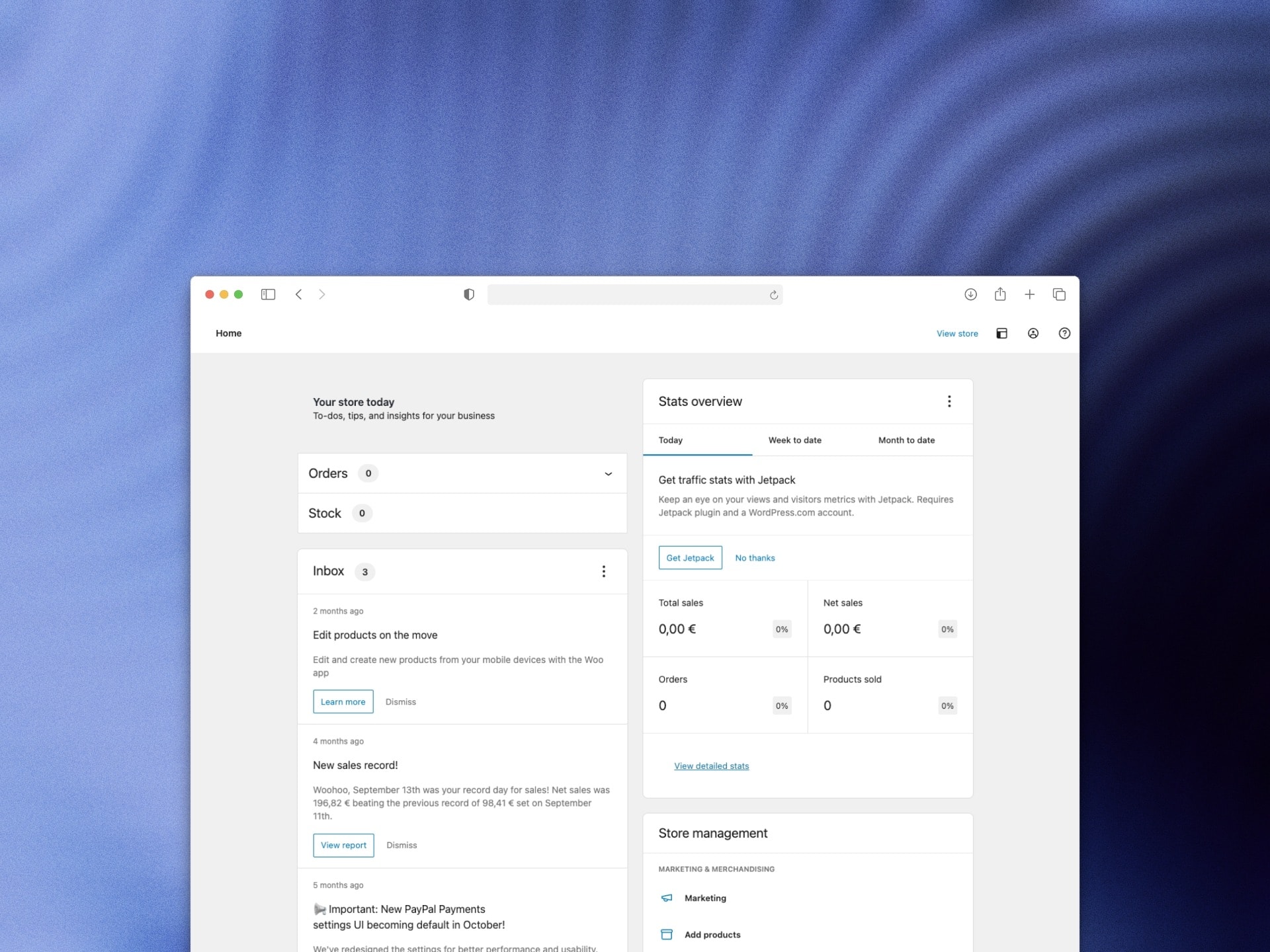 Einstellungen und Seitenvorschau in einem Website Editor
