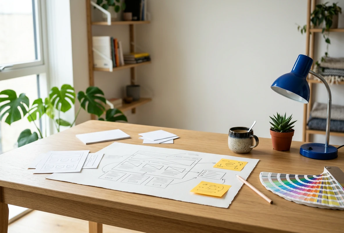 Designphase von Sitemap, Farben und Layouts für WordPress Webseiten